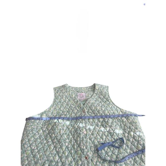 Isaac Mizrahi Vest Plus Green White Outdoor Women's Fairy Groovy Gorp Size 2X - Picture 11 of 13